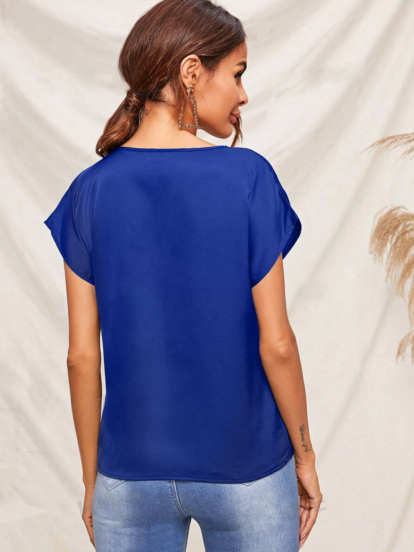 Blusa manga murciélago liso