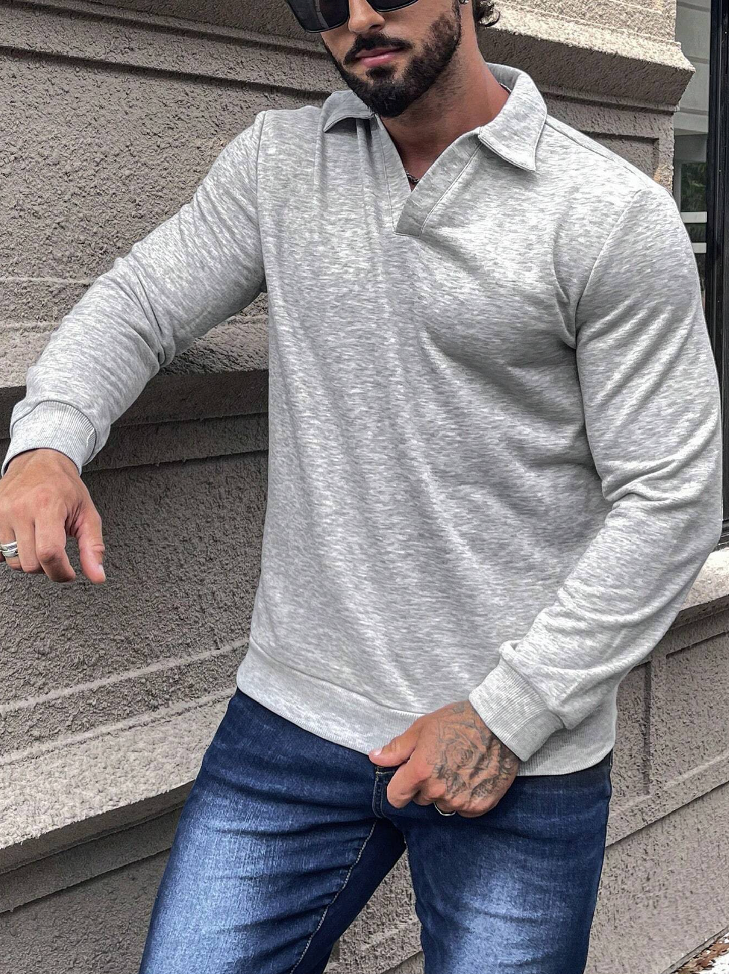 Sudadera para Hombres de Cuello Polo