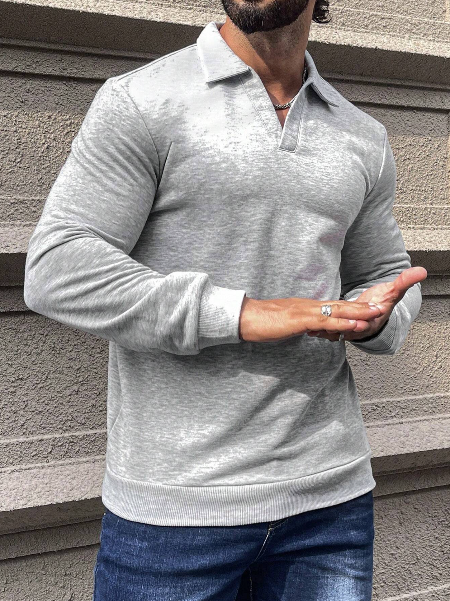 Sudadera para Hombres de Cuello Polo