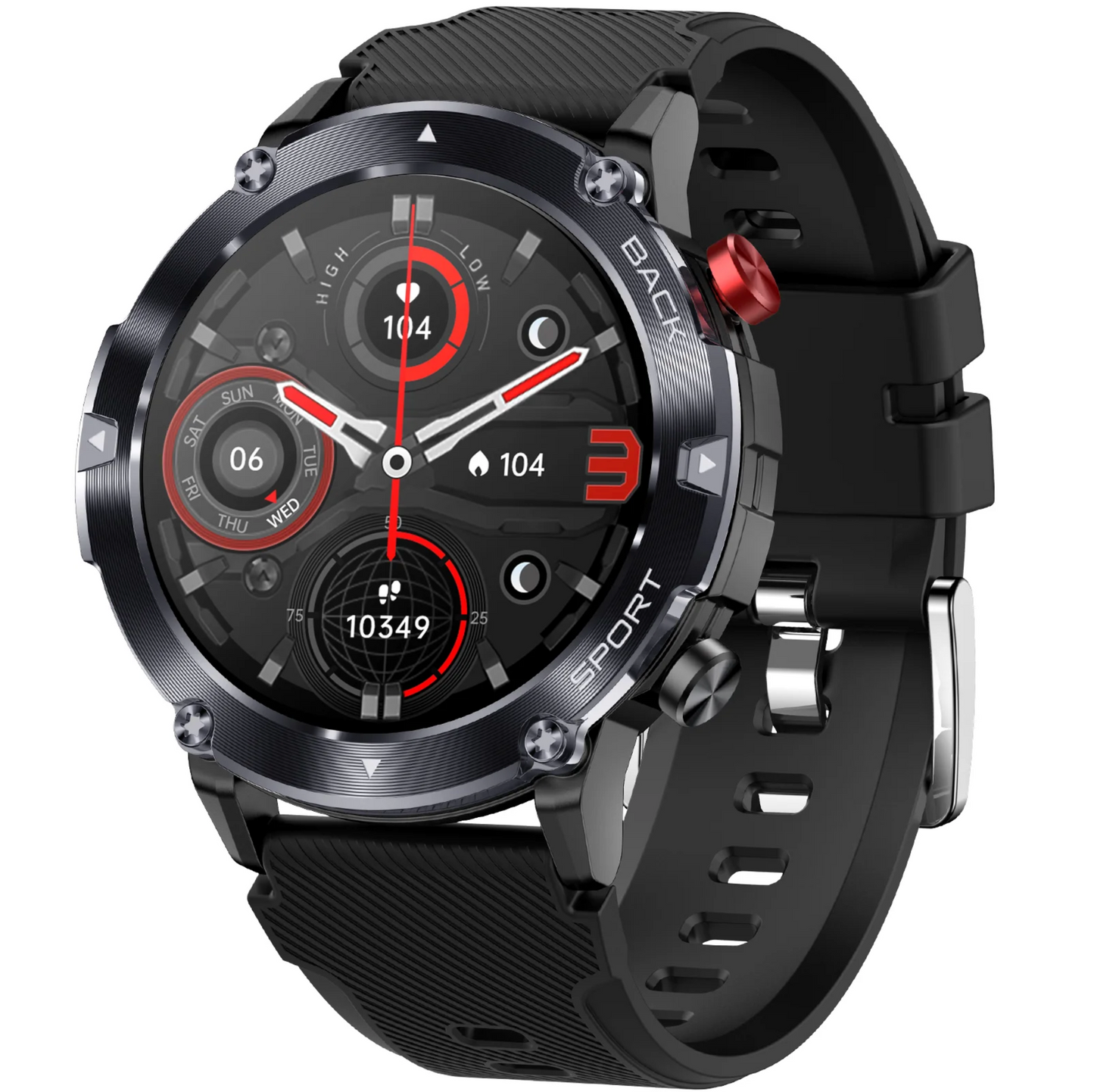 Reloj inteligente táctico militar EIGIIS: Compatible con IOS y Android.